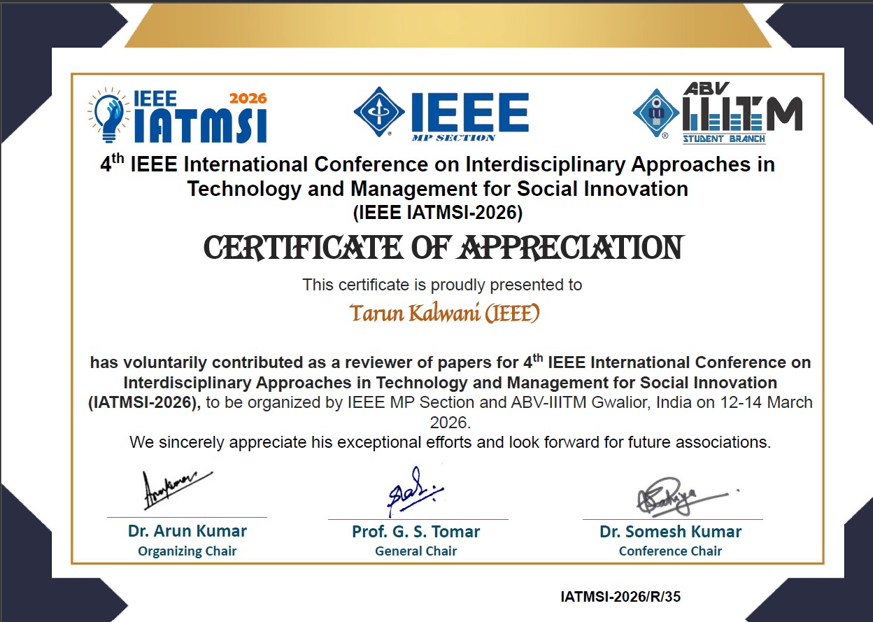 IATMSI reviewer recognition